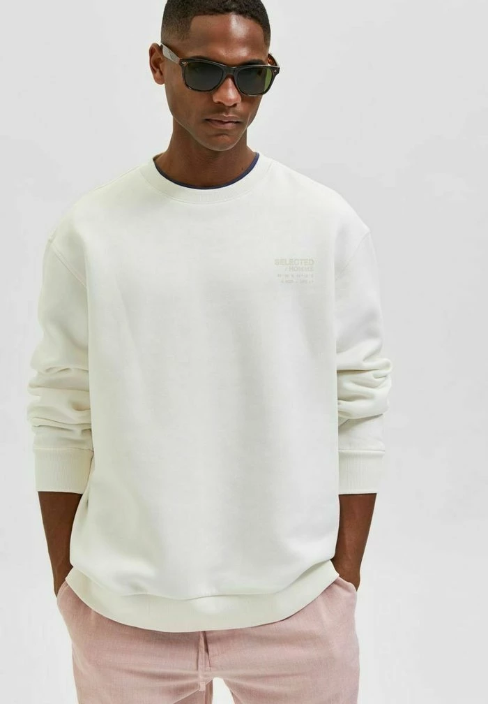 Remise ✨ Selected Homme RUNDHALS - Pullover - Egret ❤️ 6 Remise ✨ Selected Homme RUNDHALS - Pullover - Egret ❤️ – Image 6