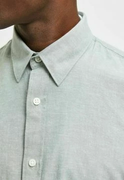 Budget 😍 Selected Homme SLHSLIMNEW - Chemise - Olive Green ✨ -Selected Homme Soldes Boutique 47d0a7fe5a4542139545ddd888180d98