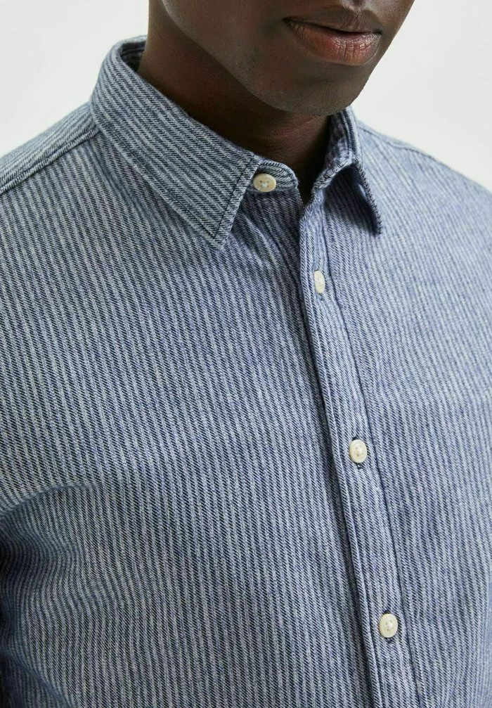 De gros 🧨 Selected Homme SLHSLIMPUMP 👚 SHIRT STRIPES - Chemise Classique - Dark Blue 🛒 5 De gros 🧨 Selected Homme SLHSLIMPUMP 👚 SHIRT STRIPES - Chemise Classique - Dark Blue 🛒 – Image 5