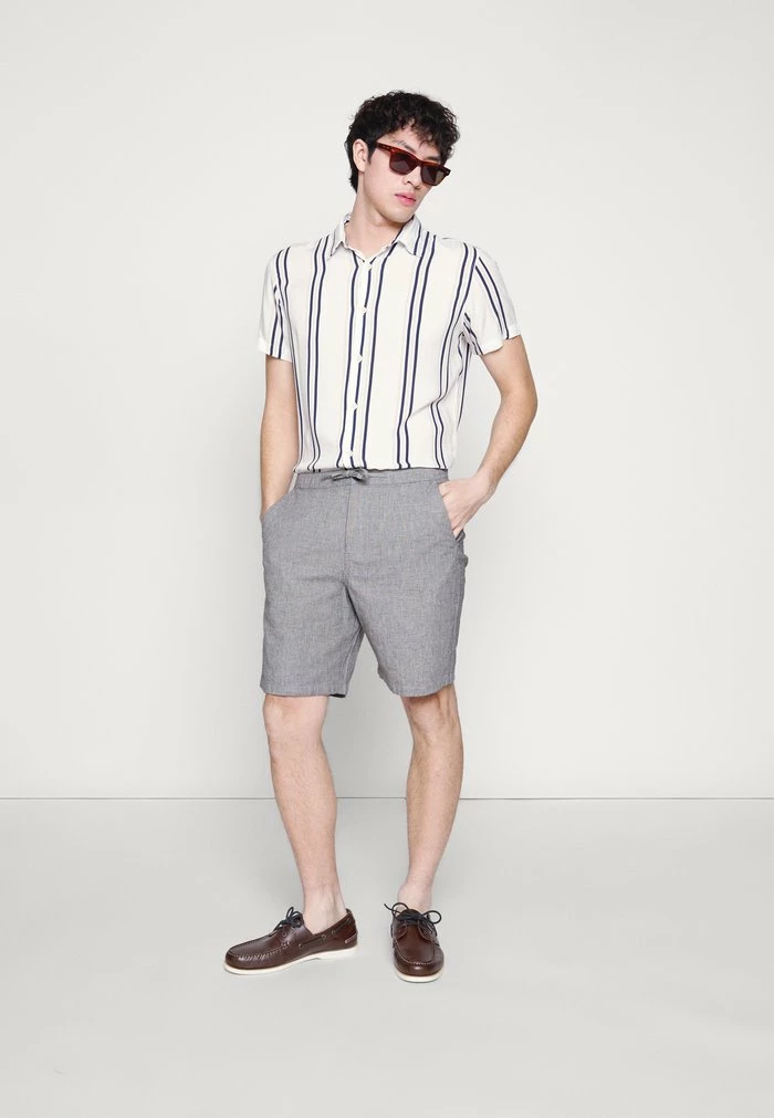 Promo 😀 Selected Homme SLHCOMFORT NEWTON - Short - Black/oatmeal 🤩 1 Promo 😀 Selected Homme SLHCOMFORT NEWTON - Short - Black/oatmeal 🤩