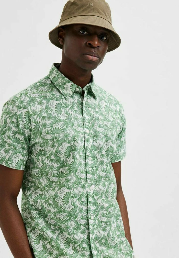 Nouveau 🤩 Selected Homme FLORAL - Chemise - Granite Green 💯 4 Nouveau 🤩 Selected Homme FLORAL - Chemise - Granite Green 💯 – Image 4