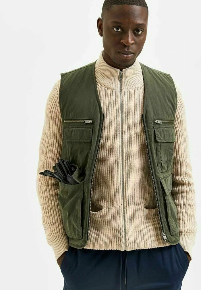 Meilleur prix 😍 Selected Homme WESTE UTILITY-STIL - Veste Sans Manches - Dark Green 🔥 2 Meilleur prix 😍 Selected Homme WESTE UTILITY-STIL - Veste Sans Manches - Dark Green 🔥 – Image 2
