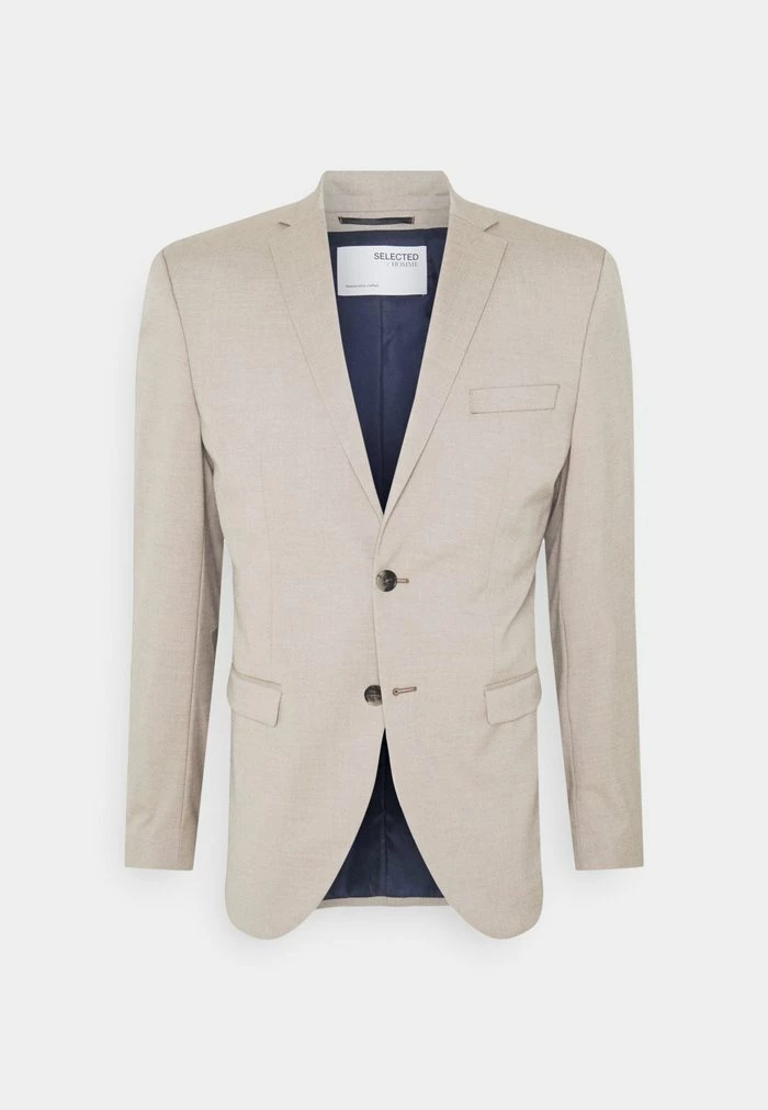 Meilleure vente 🥰 Selected Homme SLHSLIM MYLOLOGAN SUIT - Costume - Sand 😍 2 Meilleure vente 🥰 Selected Homme SLHSLIM MYLOLOGAN SUIT - Costume - Sand 😍 – Image 2