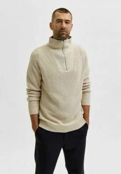 Sortie 😀 Selected Homme Pullover - Egret 🧨