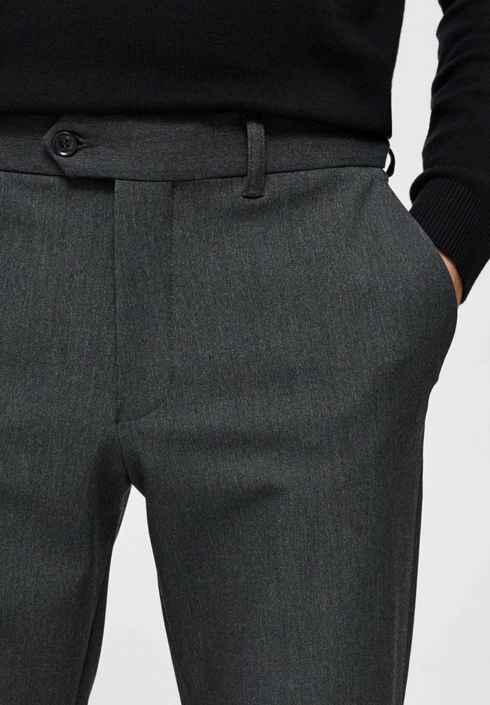 Budget ❤️ Selected Homme SLHSLIM-CARLO FLEX PANTS - Pantalon Classique - Grey Melange 👏 4 Budget ❤️ Selected Homme SLHSLIM-CARLO FLEX PANTS - Pantalon Classique - Grey Melange 👏 – Image 4