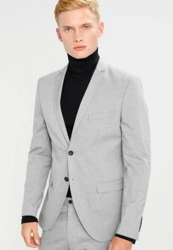 Budget 🌟 Selected Homme SHDNEWONE MYLOLOGAN SLIM FIT - Costume - Light Grey Melange ✨