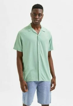 Budget 🥰 Selected Homme EINFARBIGES - Chemise - Granite Green 💯