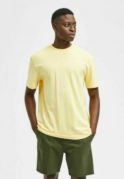 Sortie 😉 Selected Homme SLHRELAXCOLMAN O NECK - T-shirt Basique - Sunlight 🔥