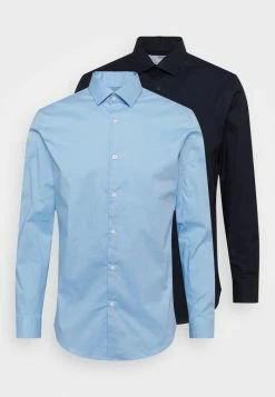 Nouveau 🛒 Selected Homme SLHSLIMBROOKLYN 👕 SHIRT 2 PACK - Chemise Classique - Light Blue/navy Blazer 🛒