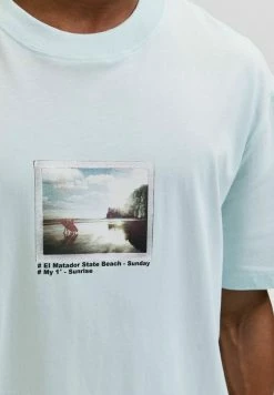 Meilleur prix 🔔 Selected Homme SLHRELAXDENTON - T-shirt Imprimé - Pastel Blue ⌛ -Selected Homme Soldes Boutique 568d0e9e494d413483eda7cf97cd27bf
