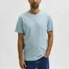 Budget 😉 Selected Homme SLHNORMAN SS O-NECK S NOOS - T-shirt Basique - Celestial Blue ❤️