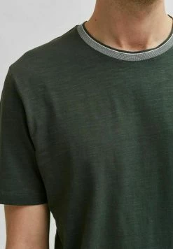 Grosses soldes ✔️ Selected Homme T-shirt Basique - Deep Forest 🛒 -Selected Homme Soldes Boutique 5b3e6f39e4774b558a1471592c07122c