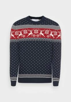 Remise ⌛ Selected Homme SLHNEWDEER CREW NECK - Pullover - Maritime Blue 👏 -Selected Homme Soldes Boutique 5e28d80e976a42e4ad105e606dac60c0