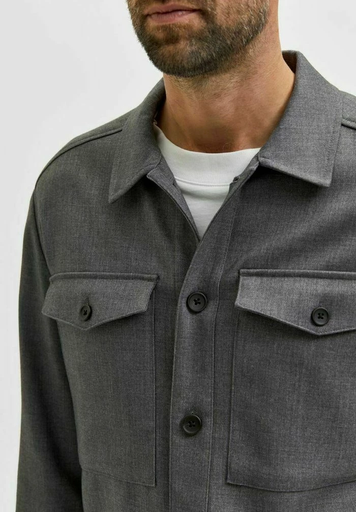 Top 10 🥰 Selected Homme HYBRID - Veste Légère - Grey Melange 💯 5 Top 10 🥰 Selected Homme HYBRID - Veste Légère - Grey Melange 💯 – Image 5