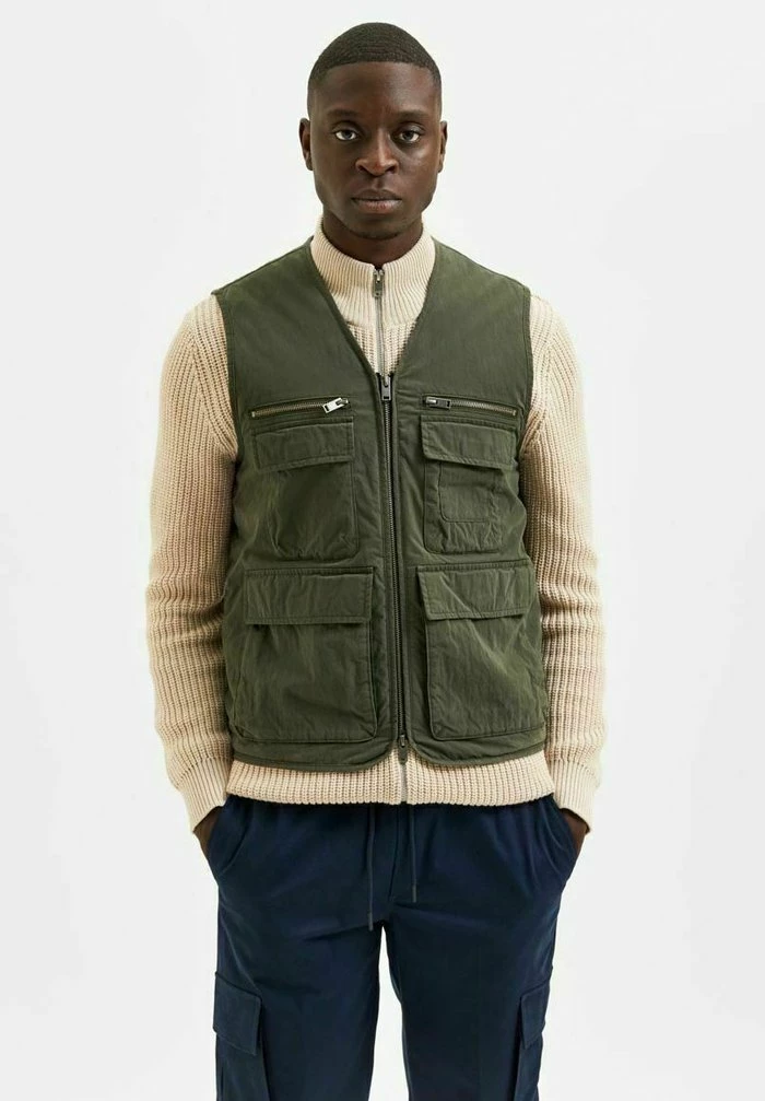 Meilleur prix 😍 Selected Homme WESTE UTILITY-STIL - Veste Sans Manches - Dark Green 🔥 1 Meilleur prix 😍 Selected Homme WESTE UTILITY-STIL - Veste Sans Manches - Dark Green 🔥