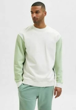 Sortie 👏 Selected Homme ZWEIFARBIGE - Sweatshirt - Celadon Green 😀