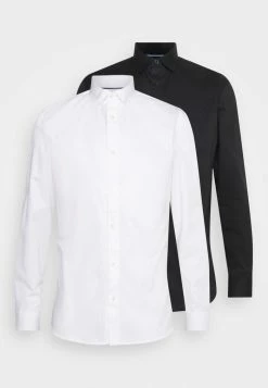 De gros 🎉 Selected Homme SLHSLIMMULTI 2 PACK - Chemise Classique - White/black 🎉 -Selected Homme Soldes Boutique 6669c8f7c9ae428d9b41c663d7079c45