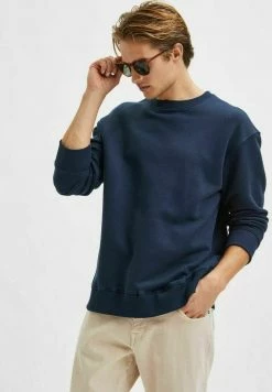 Tout neuf 🔔 Selected Homme Sweatshirt - Sky Captain ⭐ -Selected Homme Soldes Boutique 6765c98ea4cb4358abea81320a2cb358