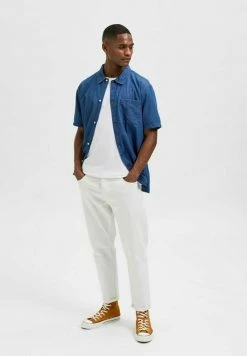 De gros 🛒 Selected Homme Jean Boyfriend - White Denim 😍 -Selected Homme Soldes Boutique 69ca9beb53a54632b284c81d10d4ae32