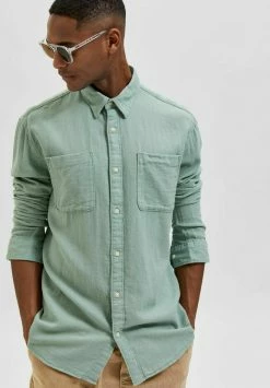 Grosses soldes ⌛ Selected Homme SLHSLIMNICO - Chemise - Granite Green 👏 -Selected Homme Soldes Boutique 69d29bca8b7441a6b30e6caa2e75cb77