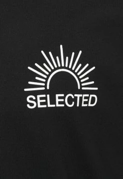 Tout neuf ✔️ Selected Homme SLHRELAXEDMILO ONECK TEE - T-shirt Imprimé - Black 👍 -Selected Homme Soldes Boutique 6adf60c3e43143c194a5267580e71d67