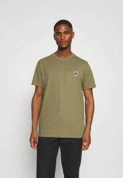 Offres 💯 Selected Homme SLHFATE CAMP O NECK TEE - T-shirt Imprimé - Dusky Green ⭐