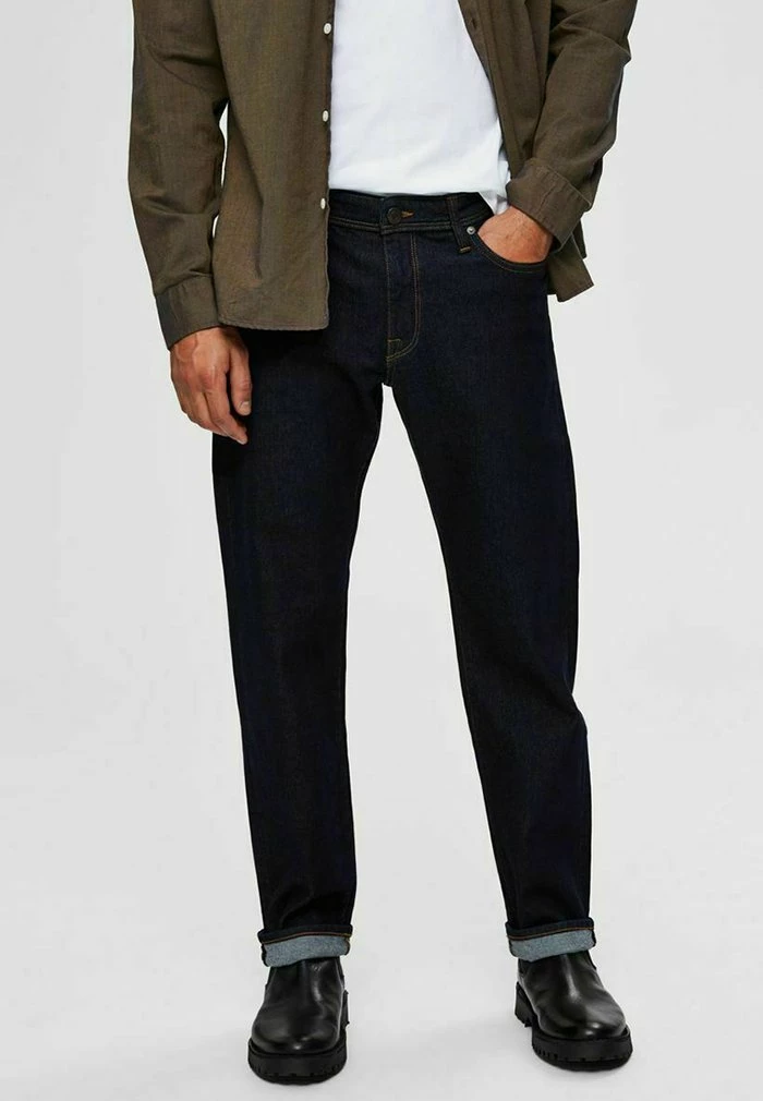 Sortie ⌛ Selected Homme KOMFORTSTRETCH - Jean Droit - Dark Blue Denim ⭐ 1 Sortie ⌛ Selected Homme KOMFORTSTRETCH - Jean Droit - Dark Blue Denim ⭐