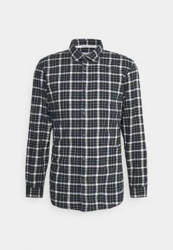 Sortie 😉 Selected Homme SLHSLIMISAC 👚 SHIRT CAMP - Chemise - Dark Blue/white 😉 -Selected Homme Soldes Boutique 6fa11ff14e0d4870871138ddcc2dc06c