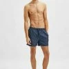 Promo 🛒 Selected Homme BEDRUKTE - Short De Bain - Sky Captain 💯