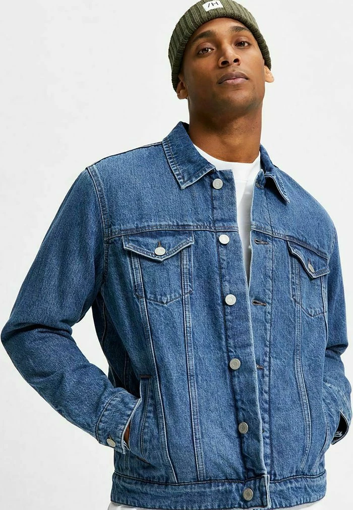 Remise ✨ Selected Homme KLASSISCH - Veste En Jean - Medium Blue Denim 😍 5 Remise ✨ Selected Homme KLASSISCH - Veste En Jean - Medium Blue Denim 😍 – Image 5