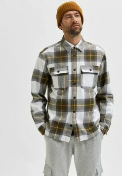 Acheter 🔥 Selected Homme Chemise - Grey/white 🛒 -Selected Homme Soldes Boutique 72f97291463c41658e73e68406c544d8