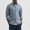 De gros 🧨 Selected Homme SLHSLIMPUMP 👚 SHIRT STRIPES - Chemise Classique - Dark Blue 🛒