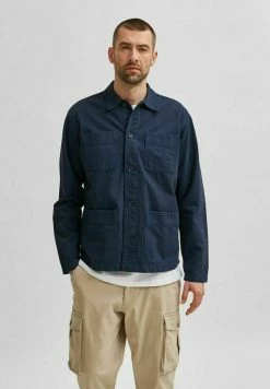 Coupon ⭐ Selected Homme SLHLOOSETONY OVERSHIRT - Veste Mi-saison - Navy Blazer 🔔