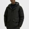 Promo 😀 Selected Homme Veste D'hiver - Black 👏