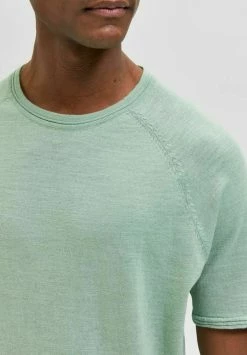Vente flash 🔔 Selected Homme T-shirt Basique - Granite Green 🎁 10 Vente flash 🔔 Selected Homme T-shirt Basique - Granite Green 🎁 -Selected Homme Soldes Boutique 790f634c9bf74ebb970486aa58944352