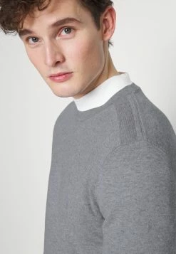 Grosses soldes 😉 Selected Homme SLHBERG CREW NECK - Pullover - Medium Grey Melange ✨ -Selected Homme Soldes Boutique 7980ff91bad84dbf80651d5069a2f252