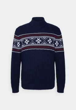 Offres 😀 Selected Homme SLHFLAKE CABLE HIGH NECK - Pullover - Sky Captain 🎉 -Selected Homme Soldes Boutique 7b9baab4e8fa4867af72b7dccd468cc4