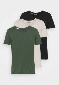 Meilleure affaire 🤩 Selected Homme SLHNEWMERCE O NECK TEE 3PACK - T-shirt Basique - Black/dove Melange/cilantro Melan 😉 -Selected Homme Soldes Boutique 7d4c0b91ba244d01964aedb5434e2347