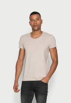 Coupon 🤩 Selected Homme SLHNEWMERCE O-NECK TEE - T-shirt Basique - Dove Melange 🎁