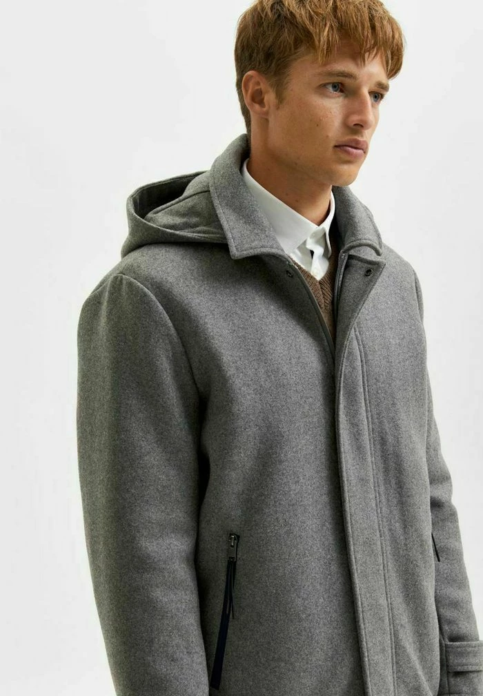 Le moins cher ✨ Selected Homme SLHSTAVANGER - Manteau Court - Grey Melange 🤩 5 Le moins cher ✨ Selected Homme SLHSTAVANGER - Manteau Court - Grey Melange 🤩 – Image 5