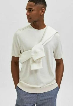 Tout neuf ⭐ Selected Homme T-shirt Basique - Off White 👍 -Selected Homme Soldes Boutique 8305811d03f143d38c81e0af2494351b