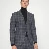 Acheter ✨ Selected Homme SLHMYLOLOGAN CHECK SUIT - Costume - Dark Grey Melange/light Blue 🎁
