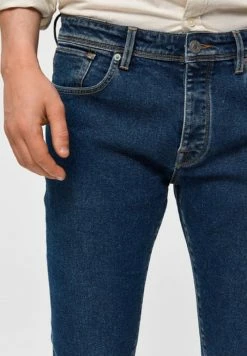 Tout neuf 💯 Selected Homme Jean Slim - Medium Blue Denim 🌟 -Selected Homme Soldes Boutique 8770dd530e0f4e78b0f91b48b12f9b6e