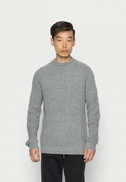 Bon marché 😀 Selected Homme SLHATLAS CREW NECK - Pullover - Light Grey Melange 🔔