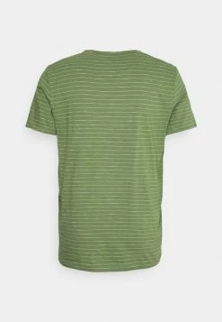 Top 10 🛒 Selected Homme SLHMORGAN STRIPE O NECK TEE - T-shirt Basique - Vineyard Green/egret 🎉 -Selected Homme Soldes Boutique 88f963dcf27d437f9f41f1c998aa85d9