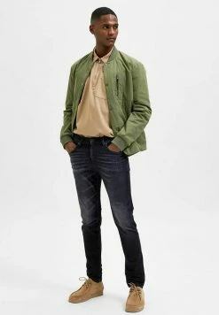 Vente flash 🛒 Selected Homme SLIM FIT - Jean Slim - Dark Grey Denim 🔔