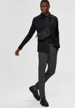 Bon marché 😀 Selected Homme FLEX FIT HOSE SLIM FIT - Chino - Dark Grey 😀 -Selected Homme Soldes Boutique 8bfec719a3c14617b8ec13d03456764c