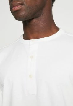 Meilleure affaire ❤️ Selected Homme SLHBAKER SPLIT NECK TEE - T-shirt à Manches Longues - Egret 😀 -Selected Homme Soldes Boutique 8c1e4d2714e74f32982176eeb6b202f7