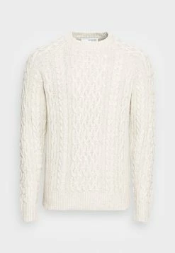 Meilleure vente 🔥 Selected Homme SLHVICTOR CABLE CREW NECK - Pullover - Bone White ❤️ -Selected Homme Soldes Boutique 8f884f8450d34214bf65c5a955cc3ce3