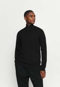 Acheter ❤️ Selected Homme SLHBERG HALF ZIP - Pullover - Black 😍